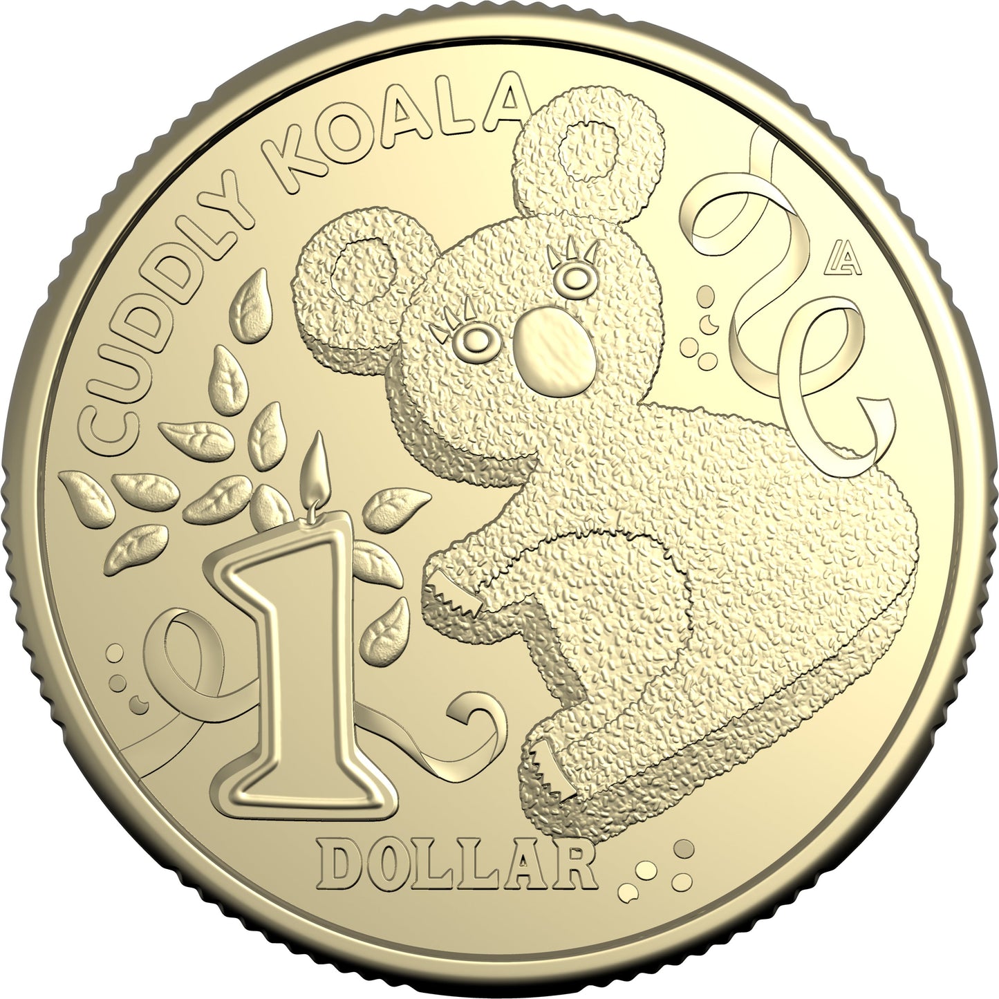 Reverse of the 2025 Cuddly Koala $1 uncirculated coin