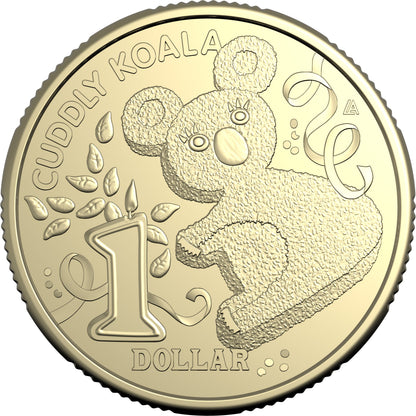 Reverse of the 2025 Cuddly Koala $1 uncirculated coin