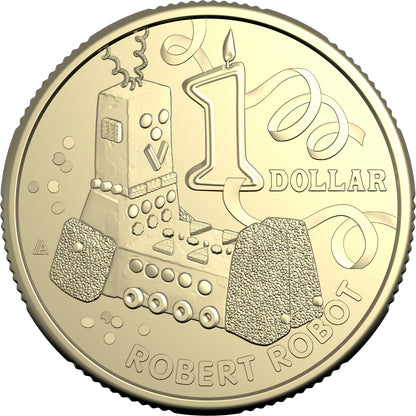 Reverse of the 2025 Robert Robot $1 uncirculated coin